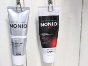 歯磨き粉ノニオスパーシーミントとノニオ＋ホワイトニング