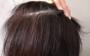 LPLPで1回白髪染めをした後の髪の毛