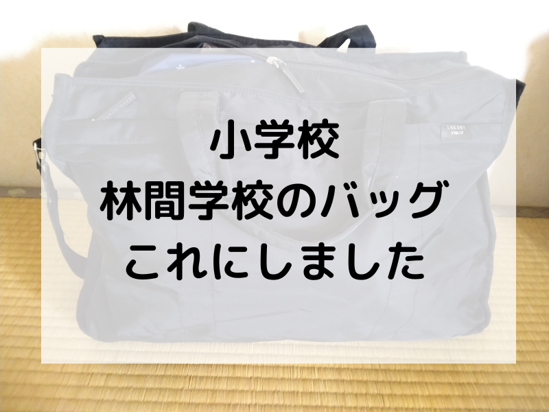 小学校の林間学校のバッグ
